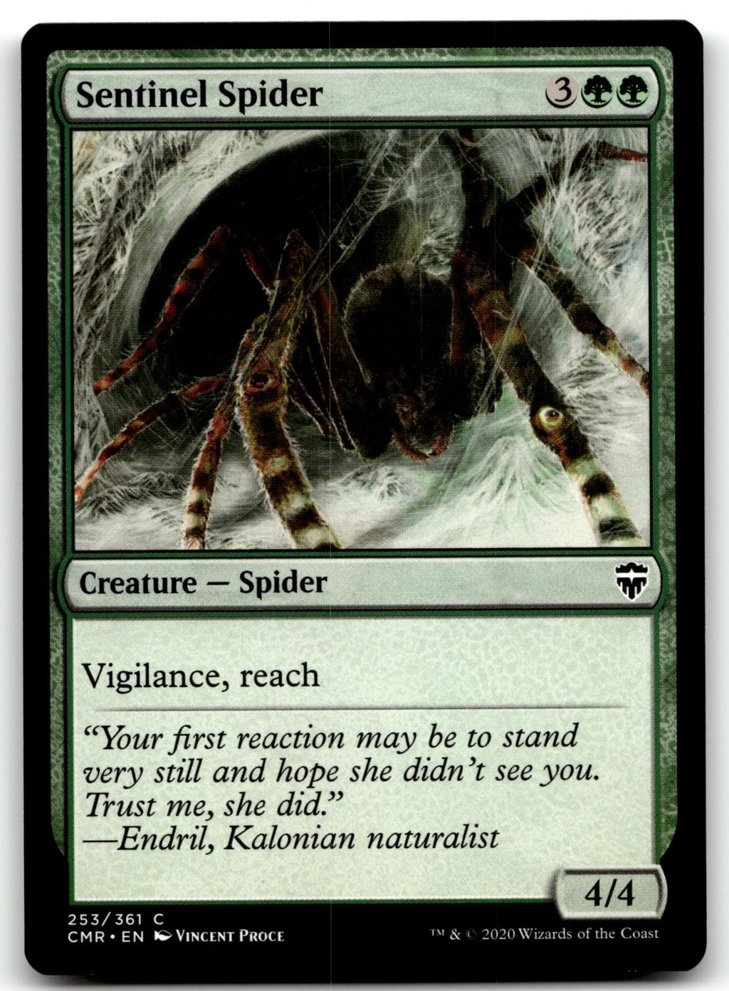 Sentinel Spider 253 Common Commander Legends Magic: The Gathering Near Mint