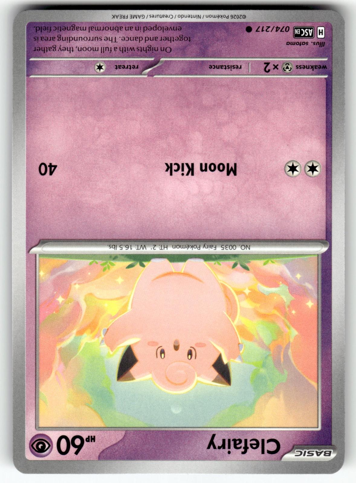 Clefairy 074/217 Common Ascended Heroes Pokemon Near Mint