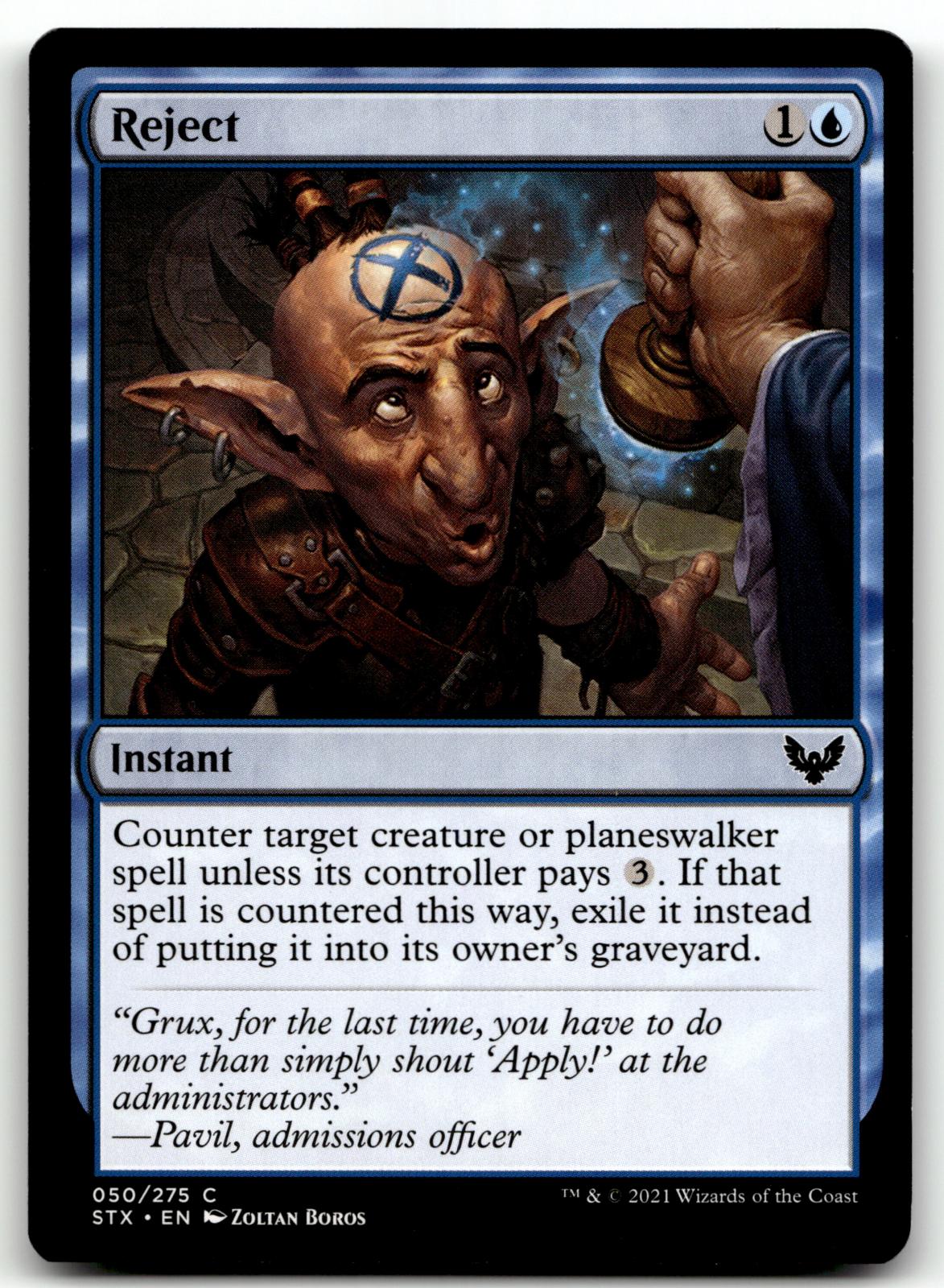 Reject 50 Common Strixhaven: School of Mages Magic: The Gathering Near Mint