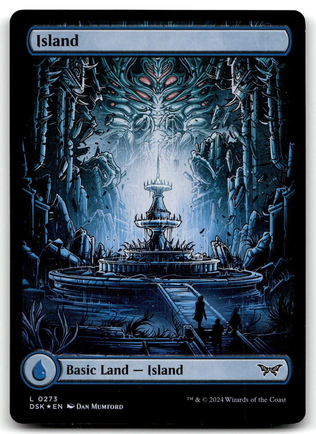 Island (0273) - Full Art 273 Duskmourn: House of Horror Magic: The Gathering Foil NM