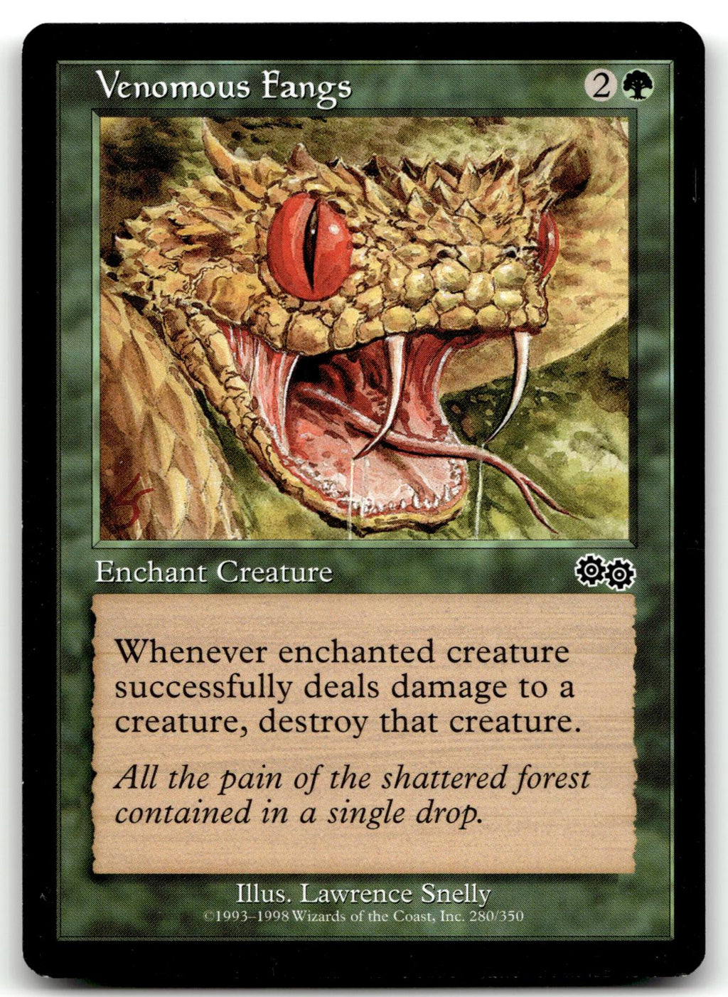 Venomous Fangs 280 Common Urza's Saga Magic: The Gathering Near Mint