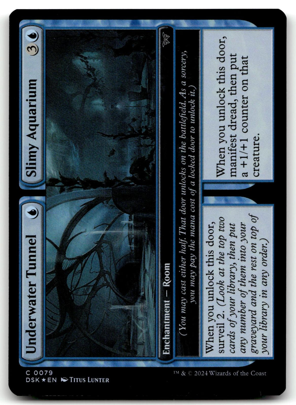 Underwater Tunnel // Slimy Aquarium 79 Duskmourn: House of Horror Magic: The Gathering Foil NM
