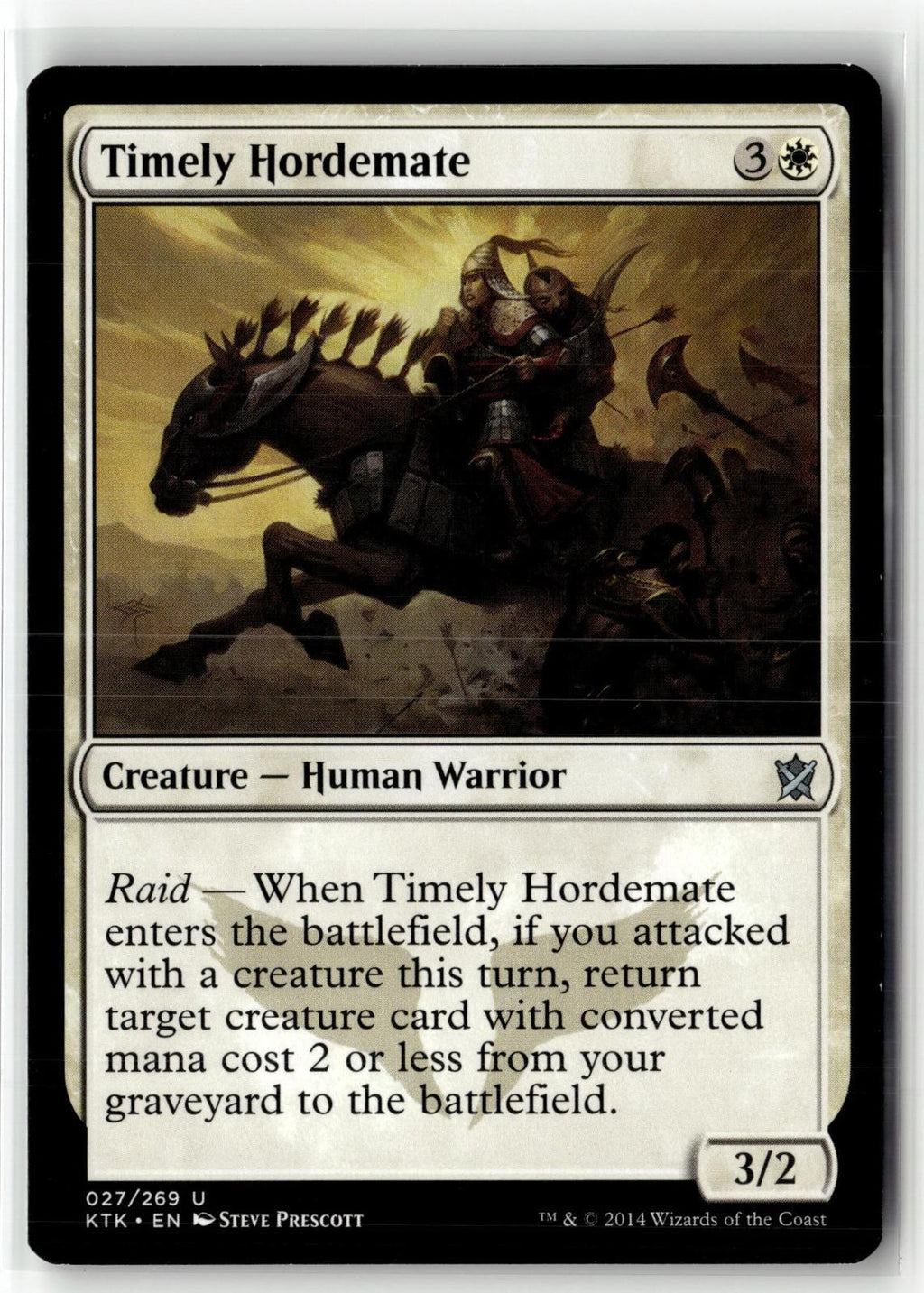 Timely Hordemate 27 Uncommon Khans of Tarkir Magic: The Gathering Near Mint