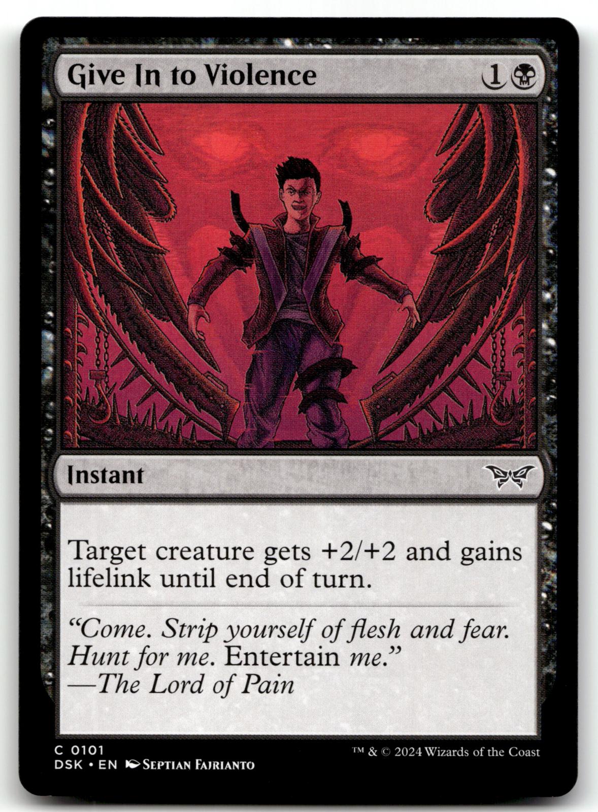 Give In to Violence 101 Duskmourn: House of Horror Magic: The Gathering NM