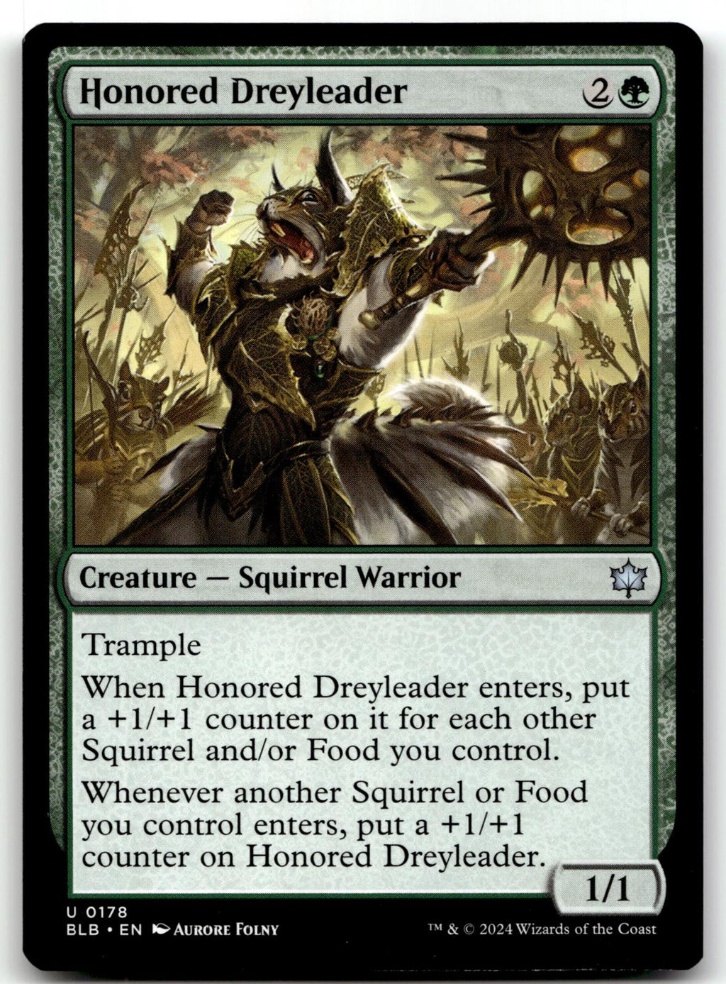 Honored Dreyleader 178 Uncommon Bloomburrow Magic: The Gathering Near Mint