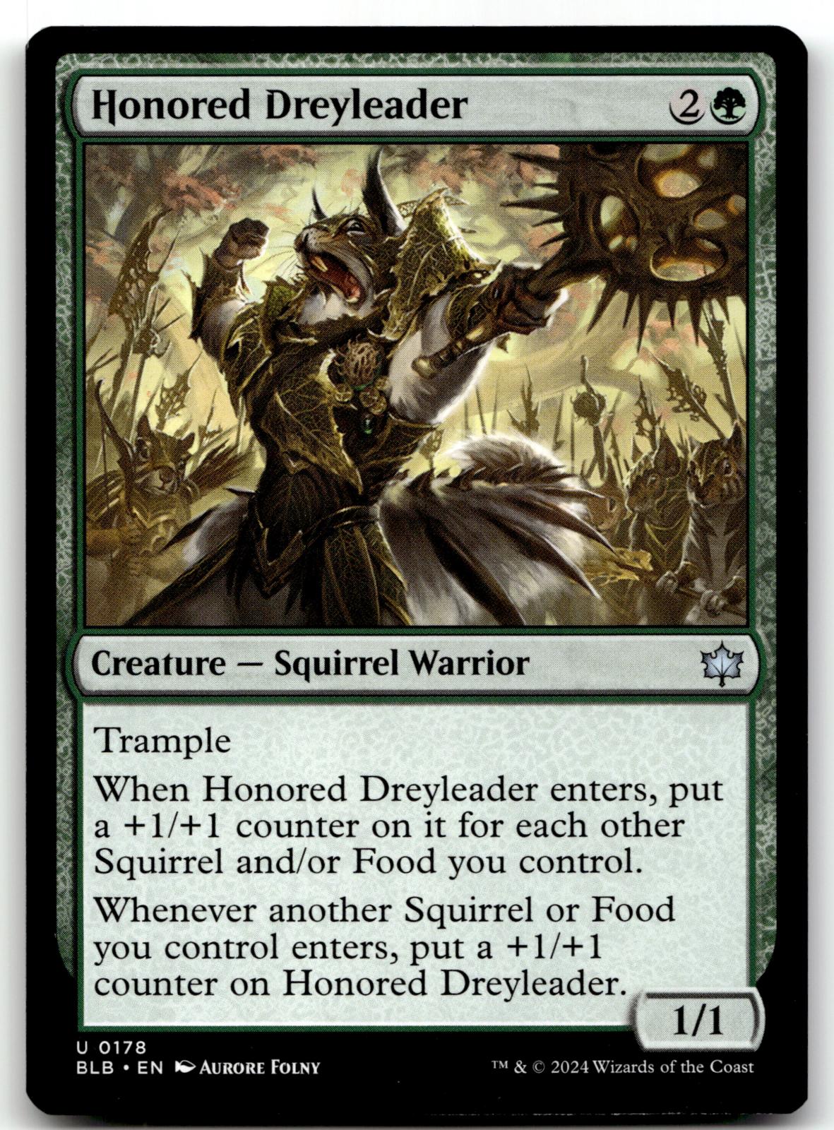 Honored Dreyleader 178 Uncommon Bloomburrow Magic: The Gathering Near Mint