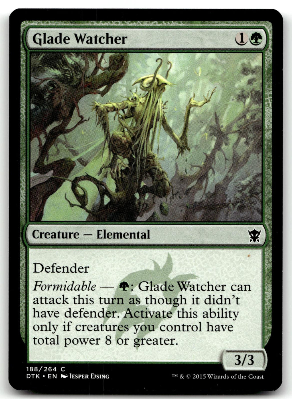 Glade Watcher 188 Common Dragons of Tarkir Magic: The Gathering Near Mint