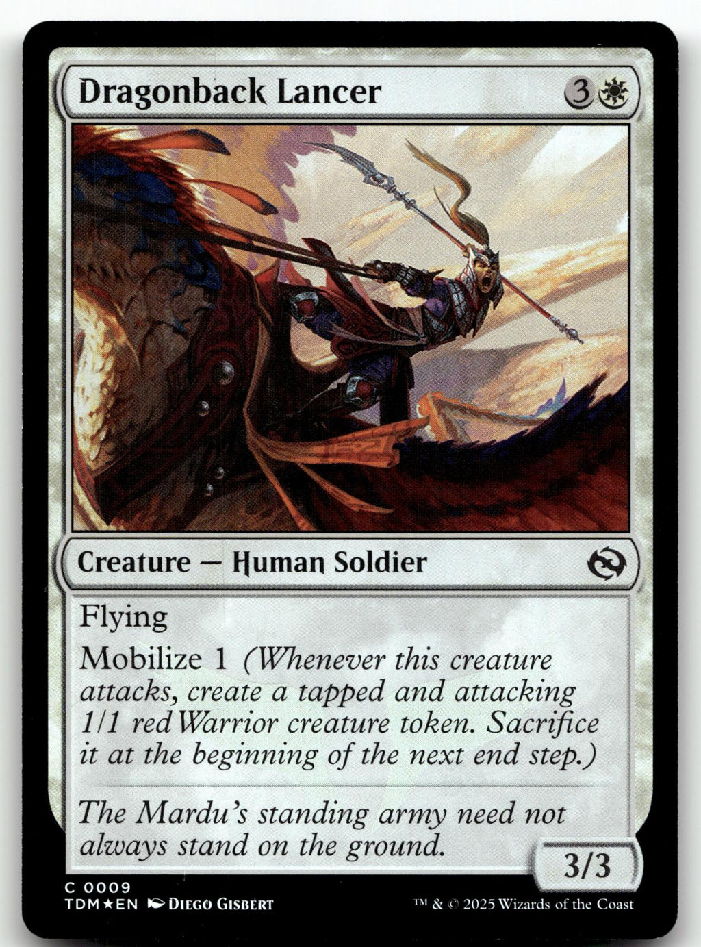 Dragonback Lancer 9 Common Tarkir: Dragonstorm Magic: The Gathering Foil NM
