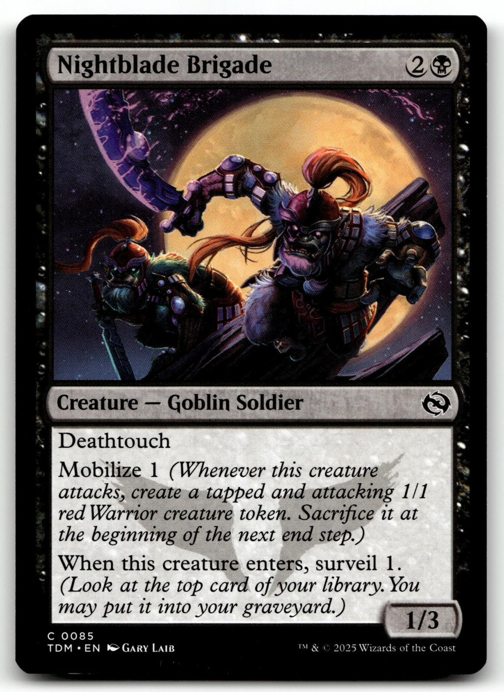Nightblade Brigade 85 Common Tarkir: Dragonstorm Magic: The Gathering Near Mint