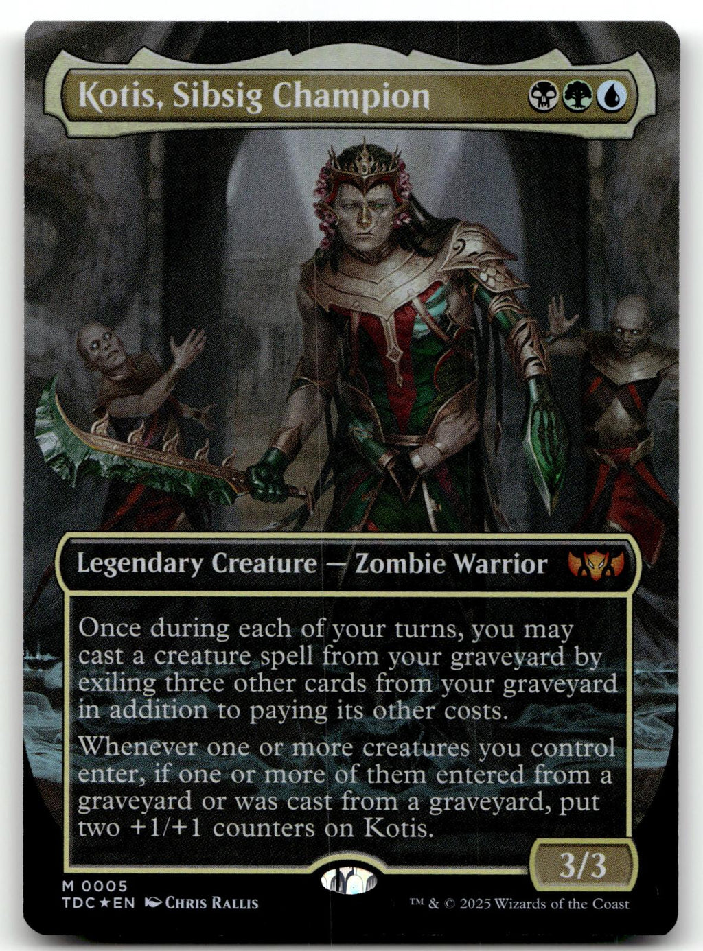 Kotis, Sibsig Champion (Borderless) 5 Commander: Tarkir: Dragonstorm Magic: The Gathering Foil NM