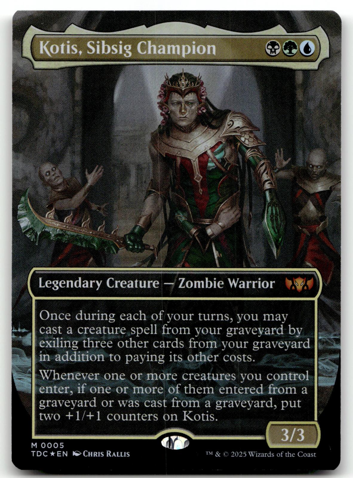 Kotis, Sibsig Champion (Borderless) 5 Commander: Tarkir: Dragonstorm Magic: The Gathering Foil NM