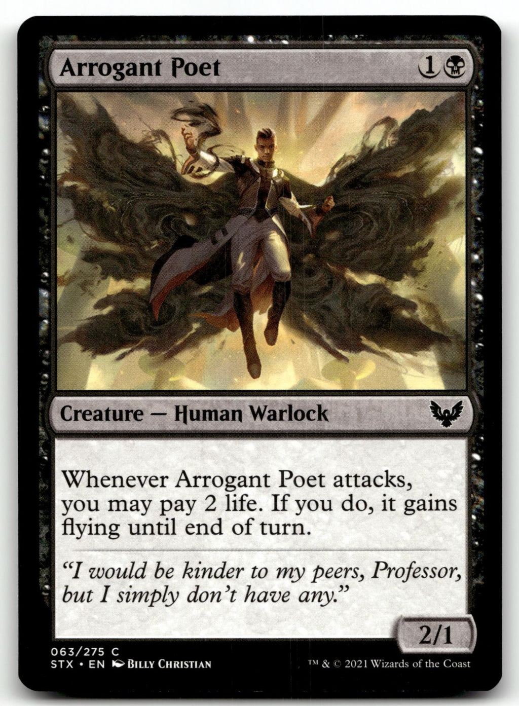 Arrogant Poet 63 Common Strixhaven: School of Mages Magic: The Gathering NM