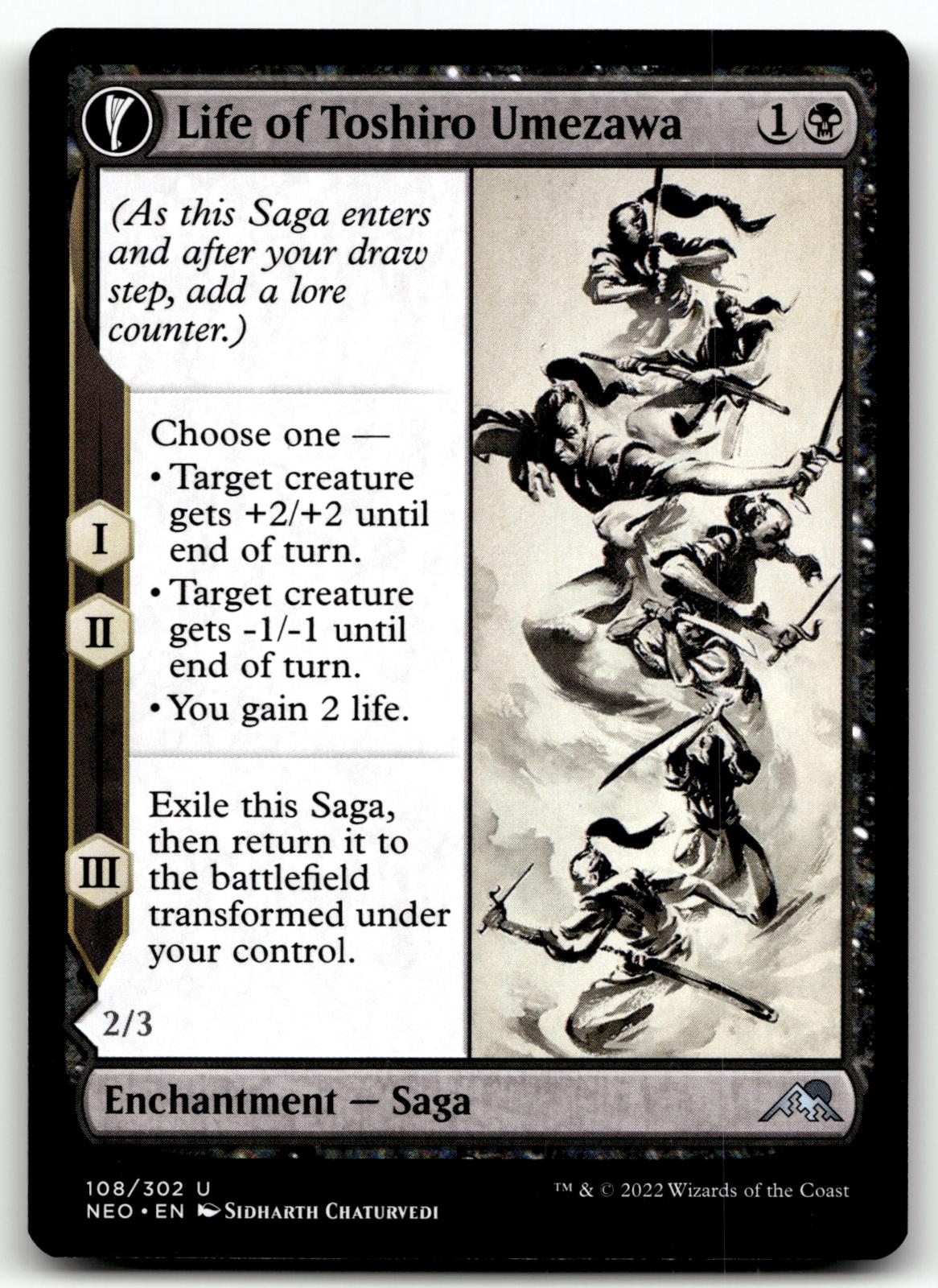 Life of Toshiro Umezawa // Memory of Toshiro 108 Kamigawa: Neon Dynasty Magic: The Gathering NM