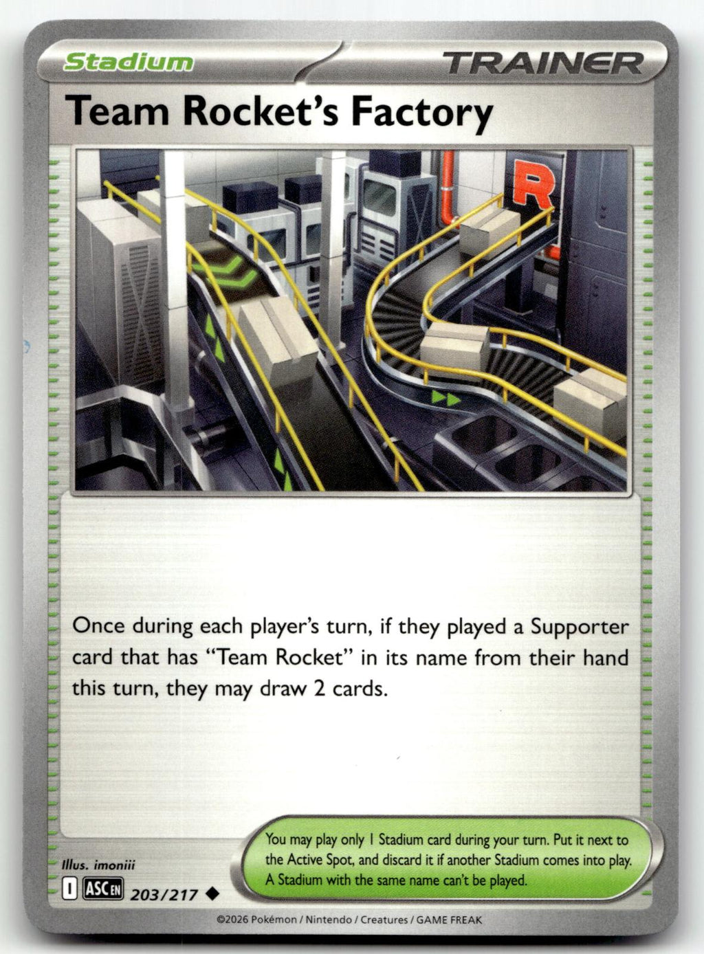 Team Rocket's Factory 203/217 Uncommon Ascended Heroes Pokemon Near Mint