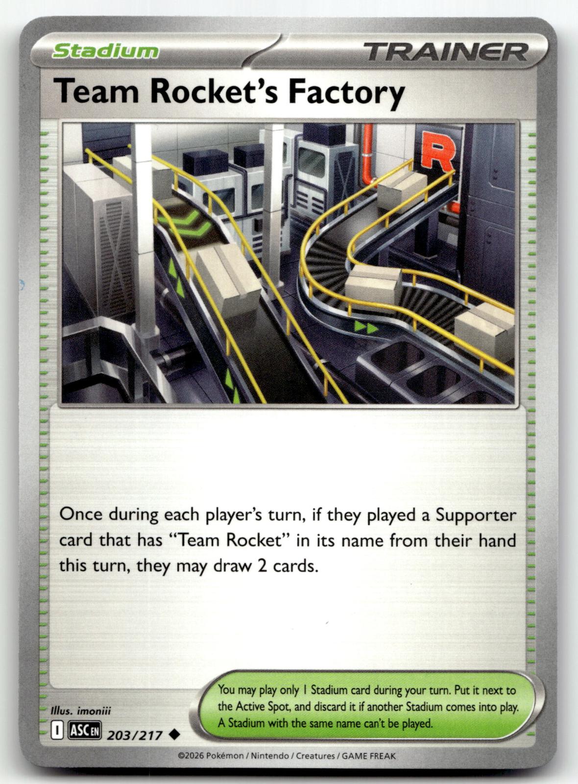Team Rocket's Factory 203/217 Uncommon Ascended Heroes Pokemon Near Mint