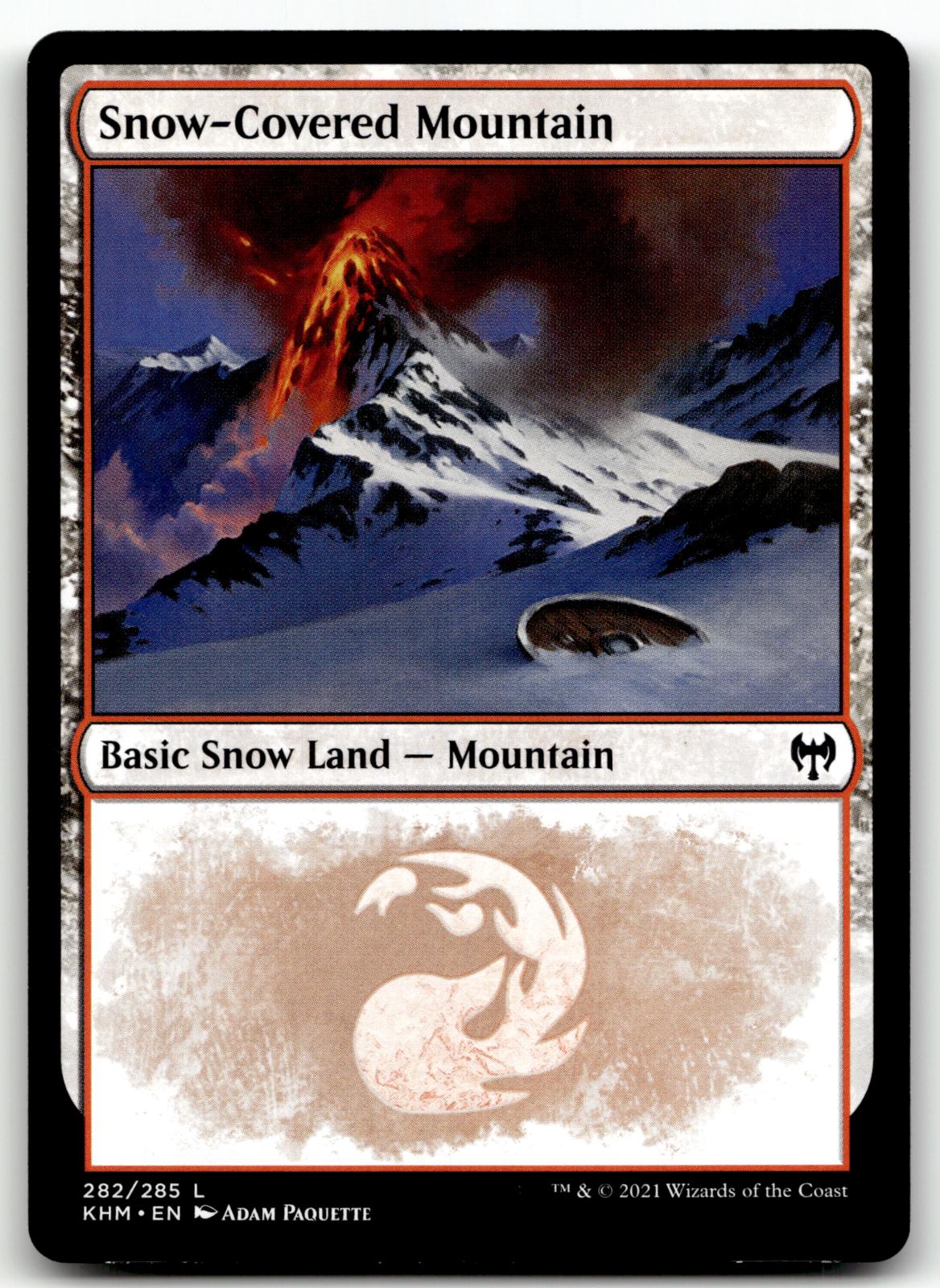Snow-Covered Mountain (282) 282 Land Kaldheim Magic: The Gathering Near Mint