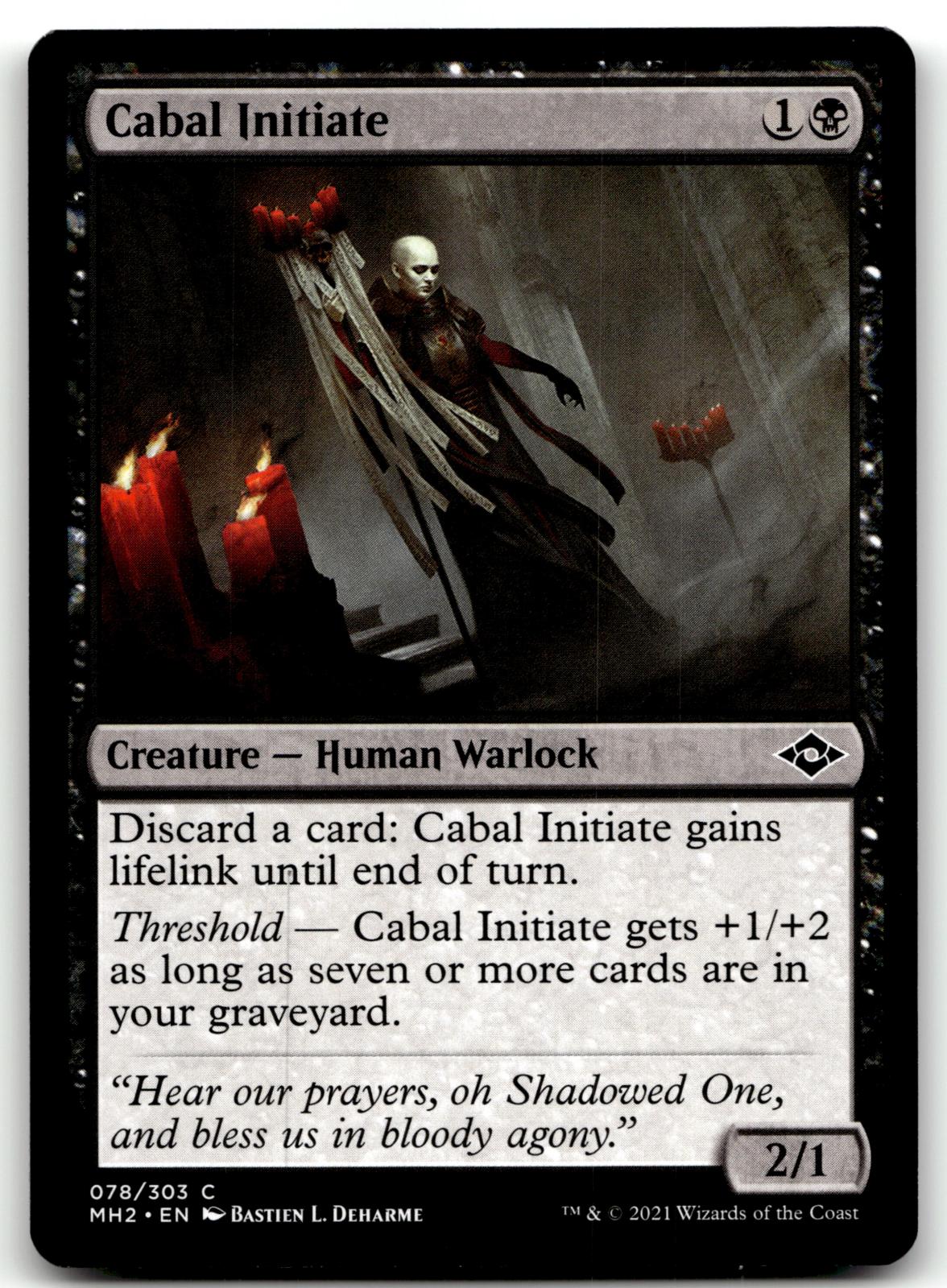 Cabal Initiate 78 Common Modern Horizons 2 Magic: The Gathering Near Mint