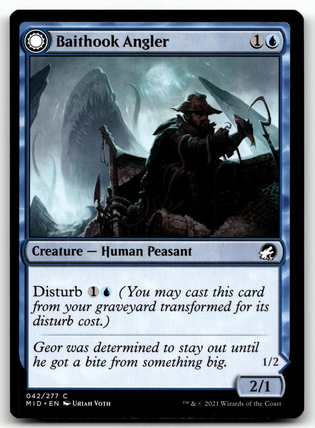 Baithook Angler 42 Common Innistrad: Midnight Hunt Magic: The Gathering NM