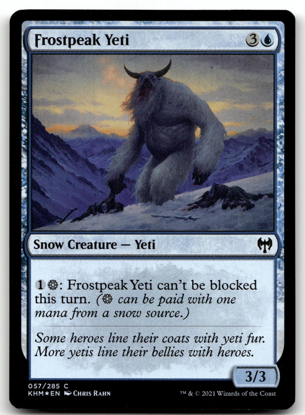 Frostpeak Yeti 57 Common Kaldheim Magic: The Gathering Foil Near Mint