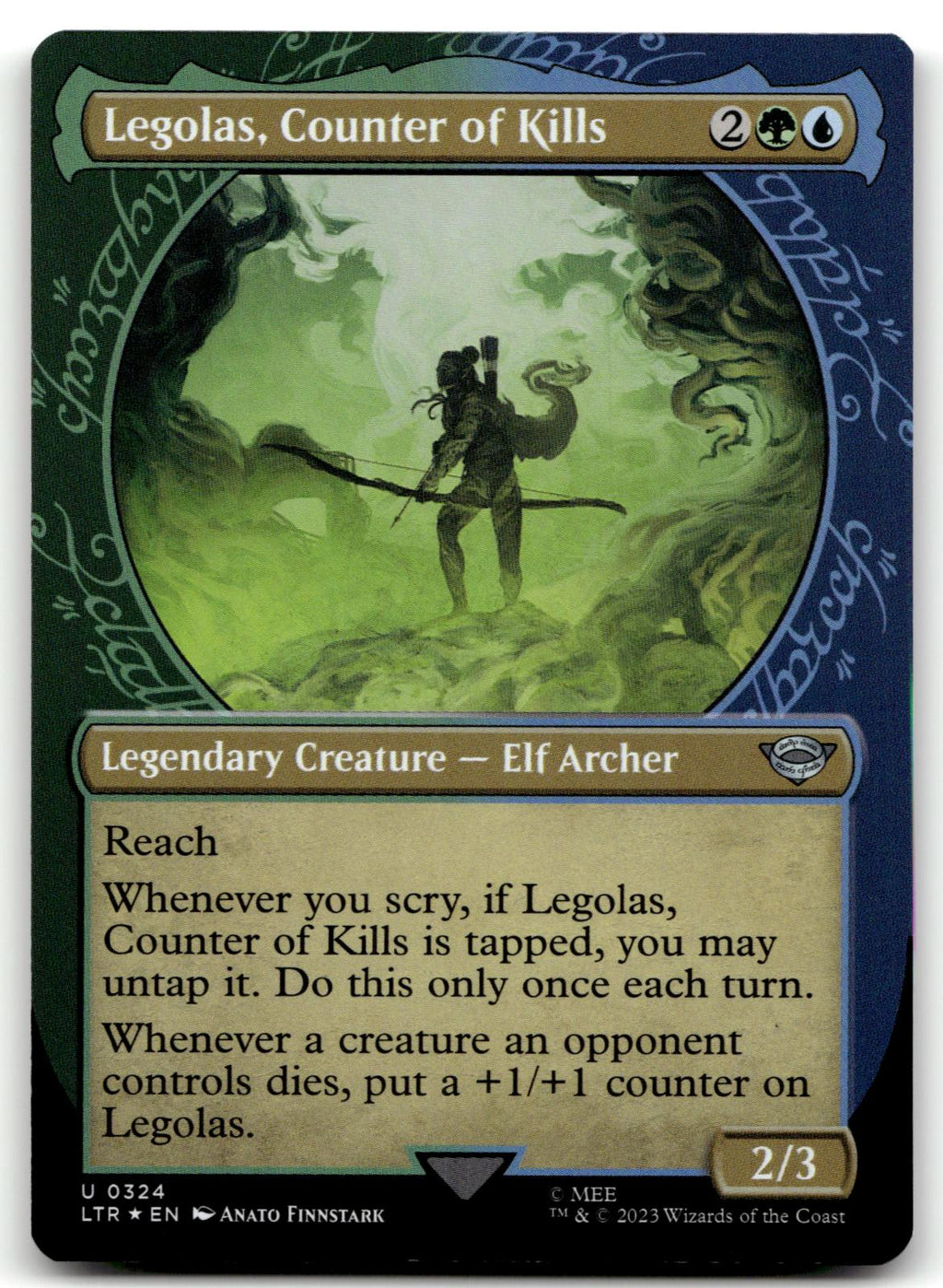 Legolas, Counter of Kills (Showcase) 324 Universes Beyond: The Lord of the Rings: Tales of Middle-earth Magic: The Gathering Foil NM