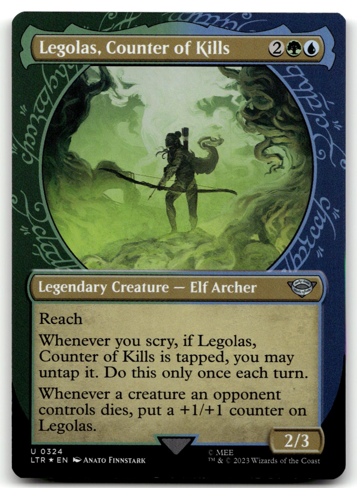 Legolas, Counter of Kills (Showcase) 324 Universes Beyond: The Lord of the Rings: Tales of Middle-earth Magic: The Gathering Foil NM