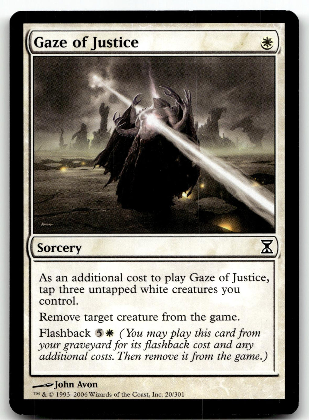 Gaze of Justice 20 Common Time Spiral Magic: The Gathering Near Mint