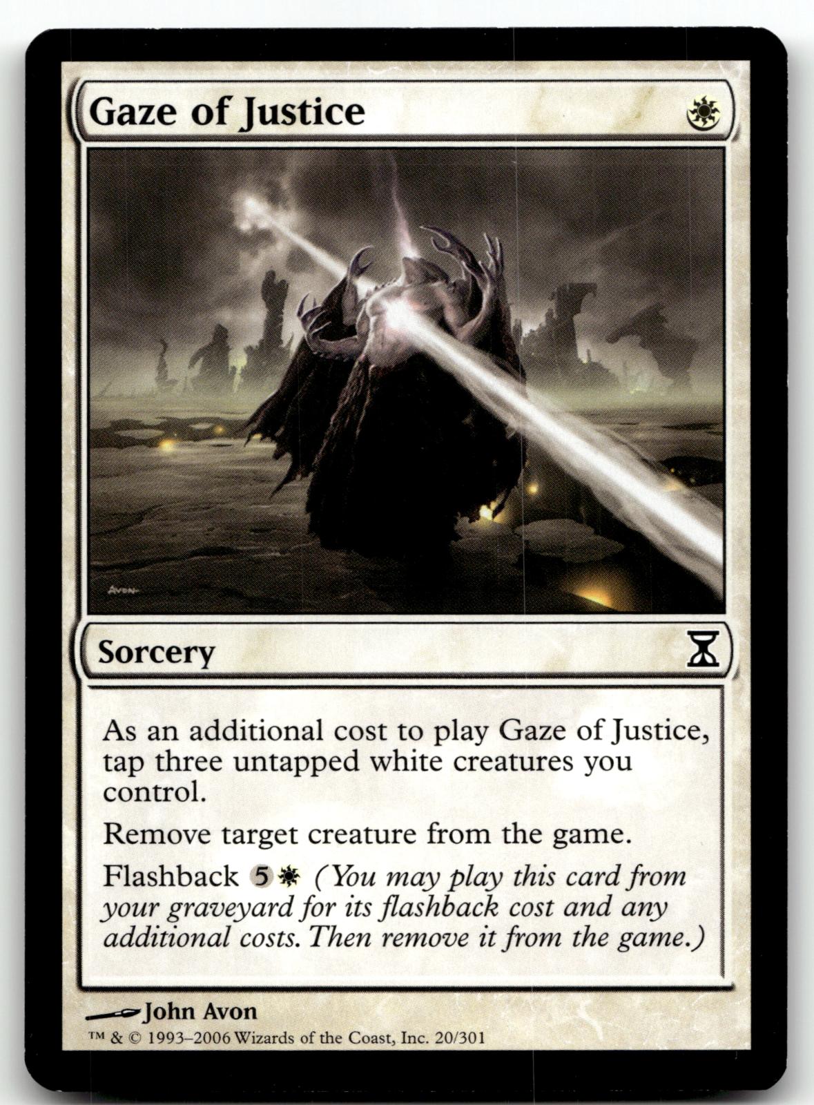 Gaze of Justice 20 Common Time Spiral Magic: The Gathering Near Mint