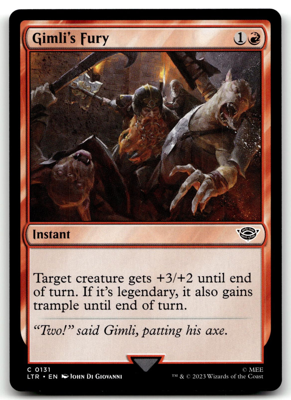 Gimli's Fury 131 Universes Beyond: The Lord of the Rings: 