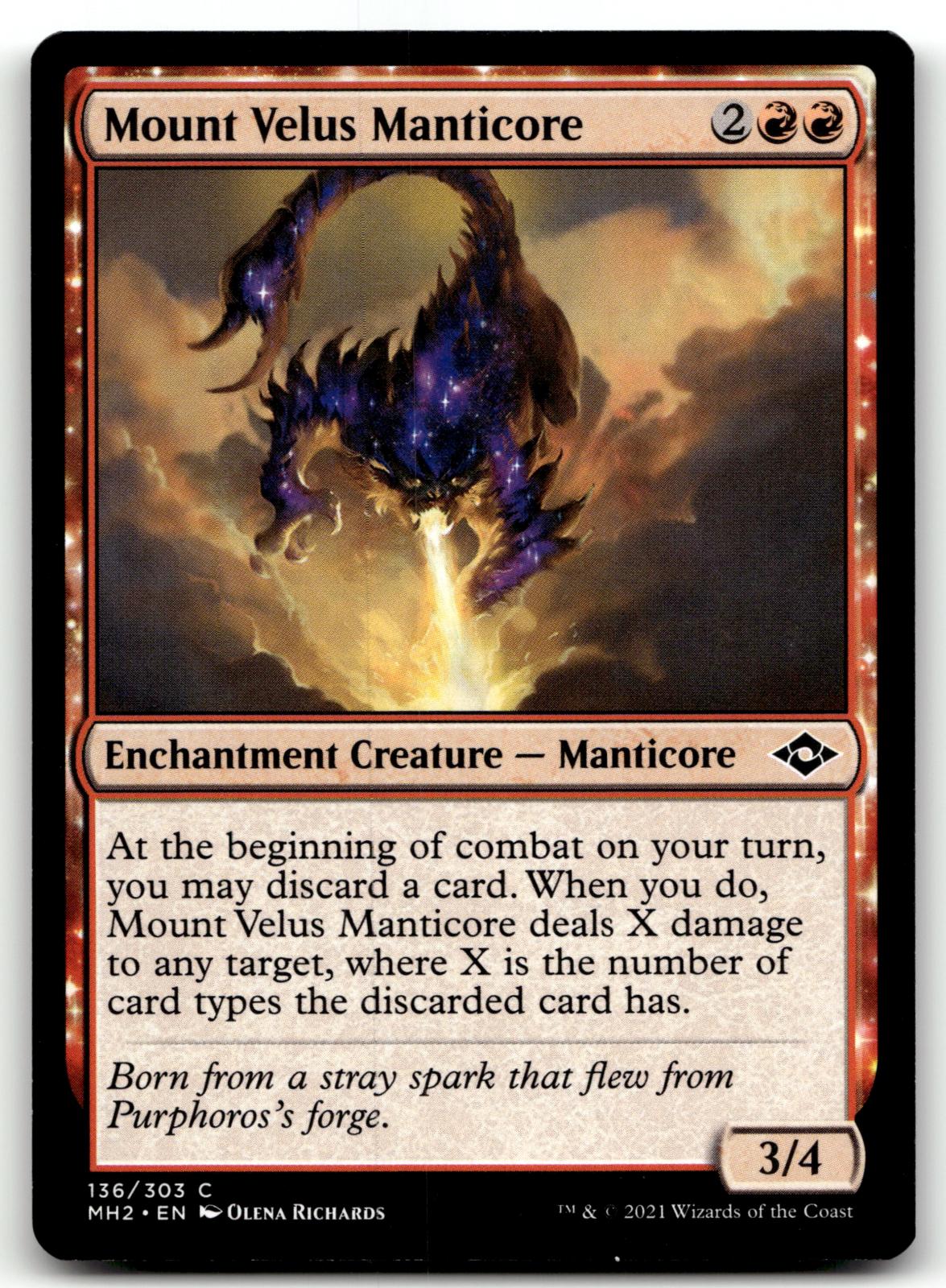 Mount Velus Manticore 136 Common Modern Horizons 2 Magic: The Gathering NM
