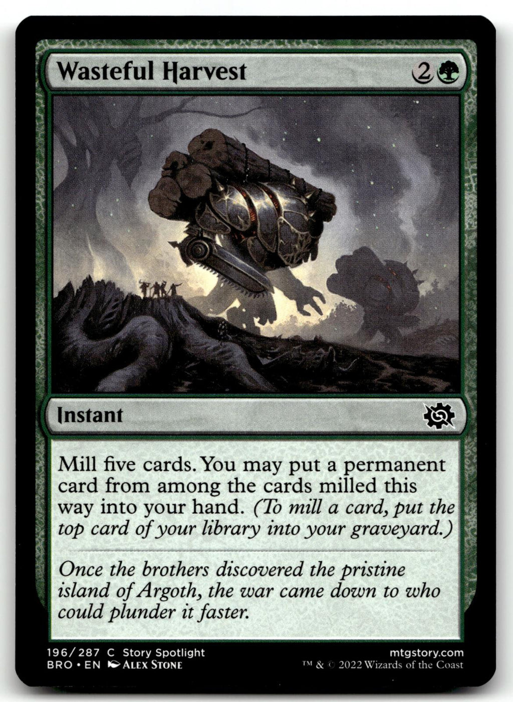 Wasteful Harvest 196 Common The Brothers' War Magic: The Gathering Near Mint
