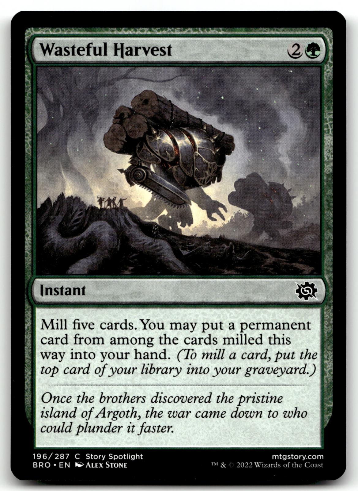 Wasteful Harvest 196 Common The Brothers' War Magic: The Gathering Near Mint