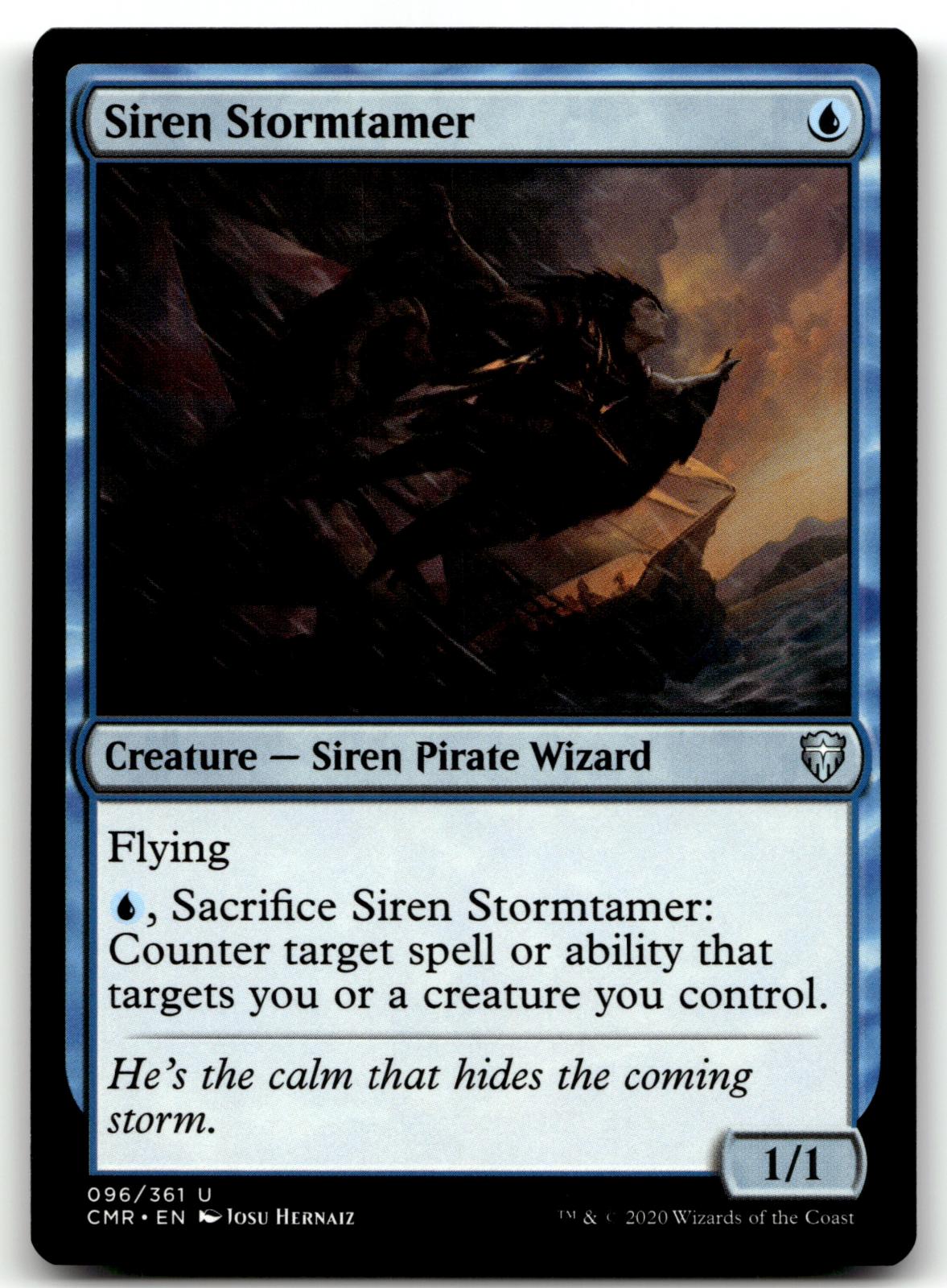 Siren Stormtamer 96 Uncommon Commander Legends Magic: The Gathering Near Mint