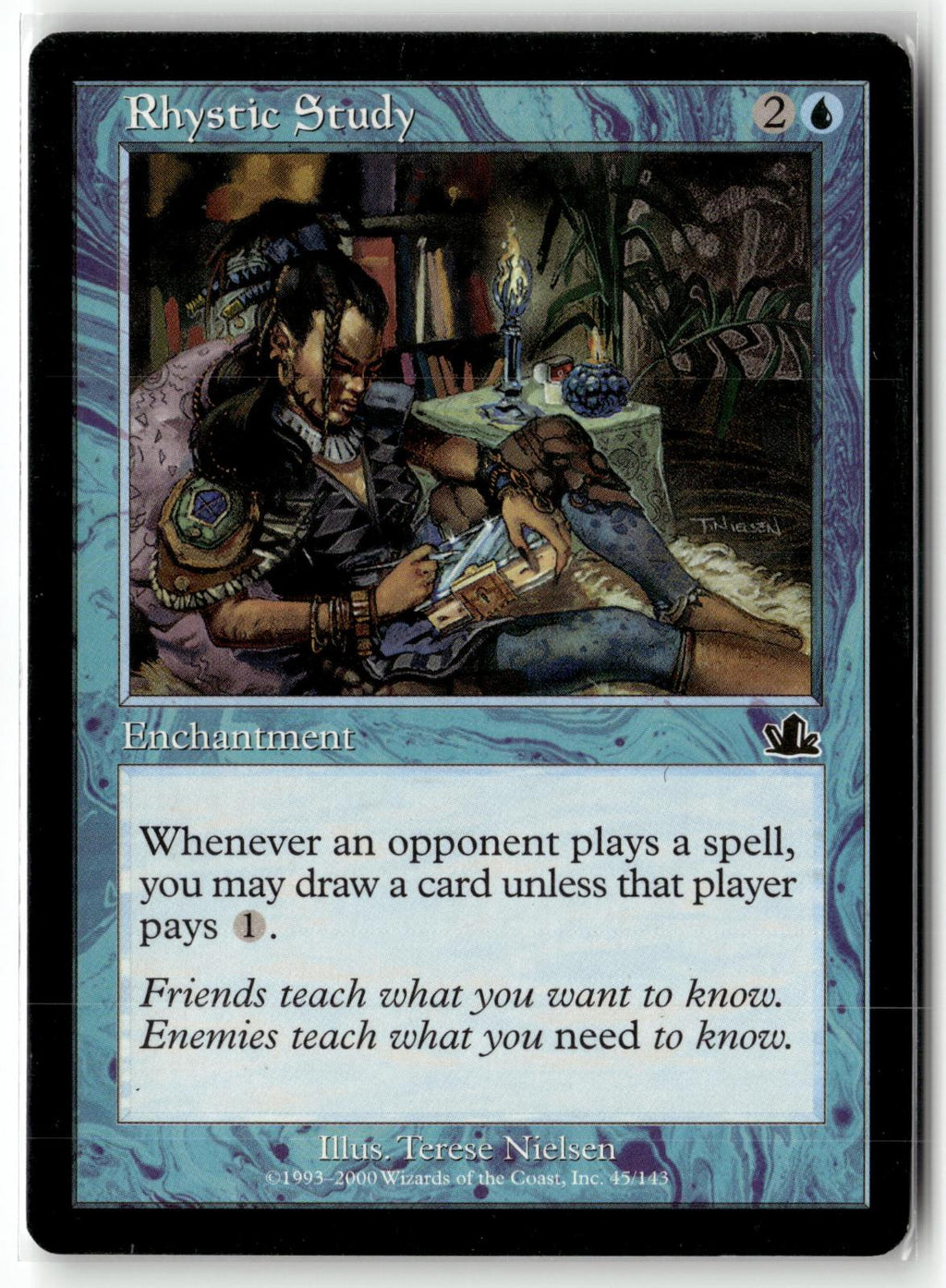 Rhystic Study 45 Common Prophecy Magic: The Gathering Near Mint