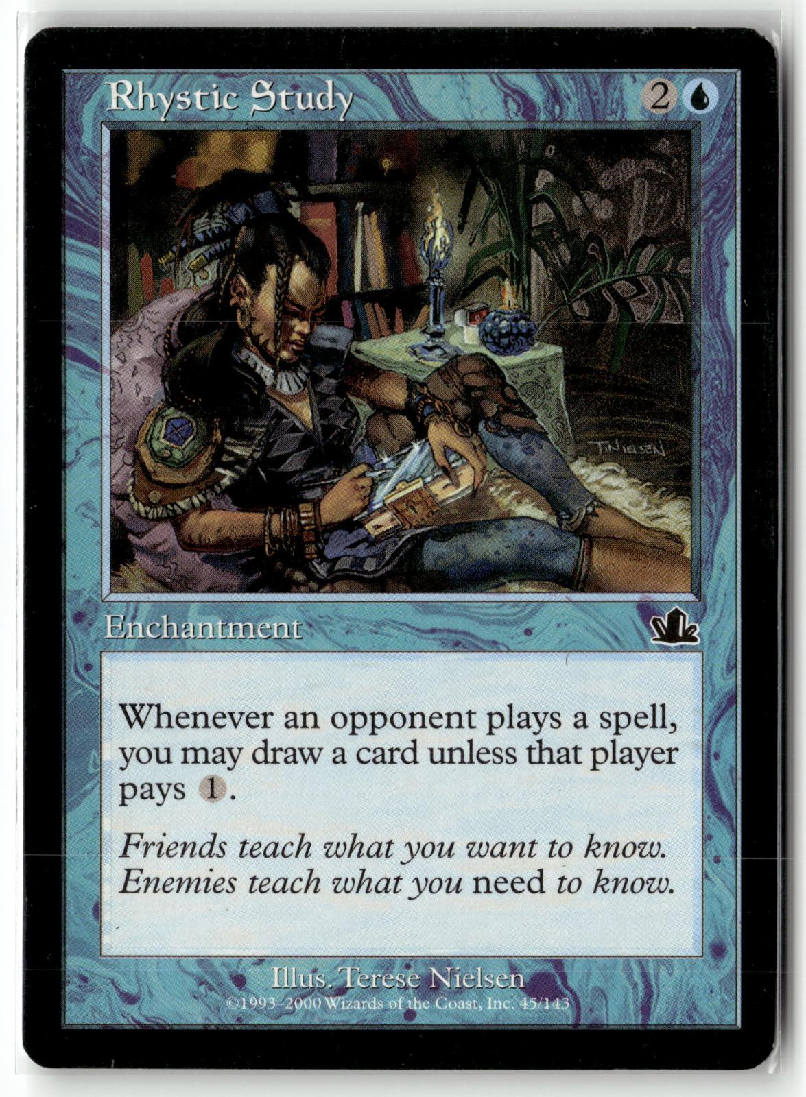 Rhystic Study 45 Common Prophecy Magic: The Gathering Near Mint