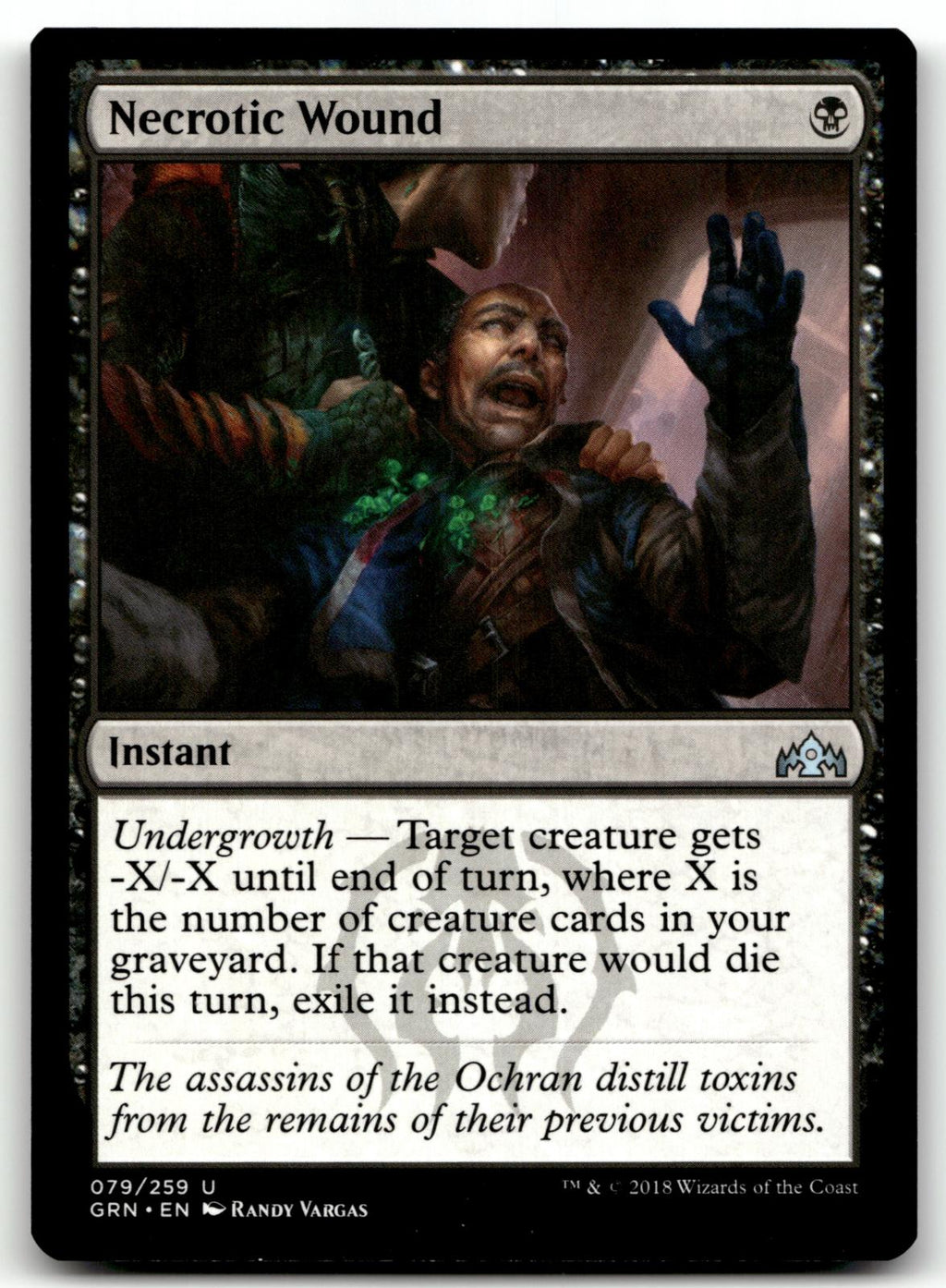 Necrotic Wound 79 Uncommon Guilds of Ravnica Magic: The Gathering Near Mint