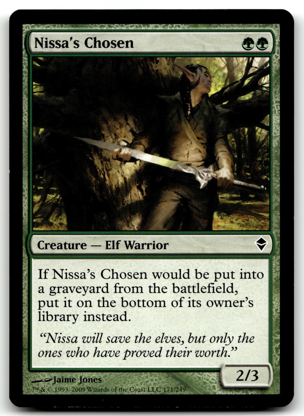 Nissa's Chosen 171 Common Zendikar Magic: The Gathering Near Mint