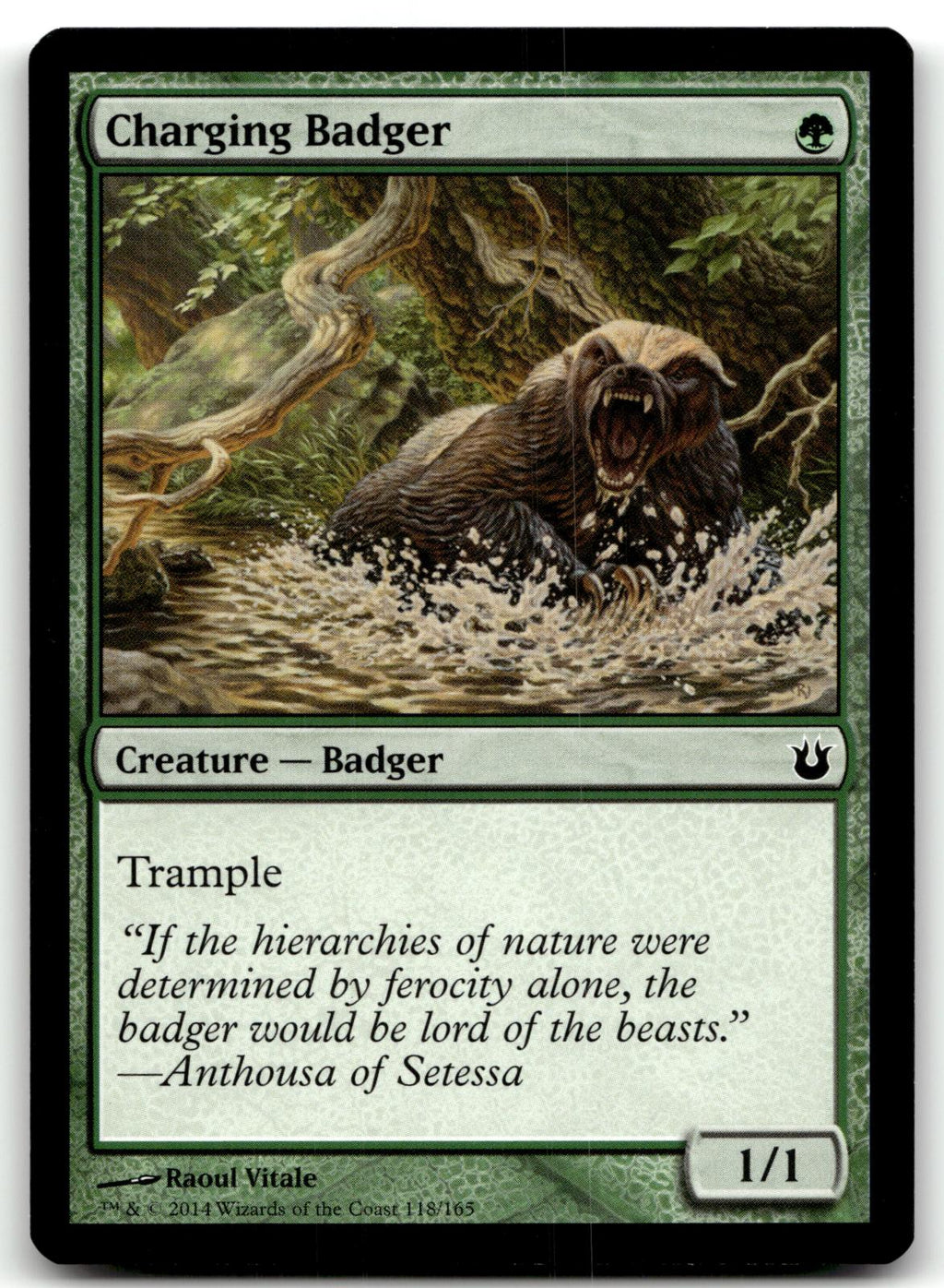 Charging Badger 118 Common Born of the Gods Magic: The Gathering Near Mint
