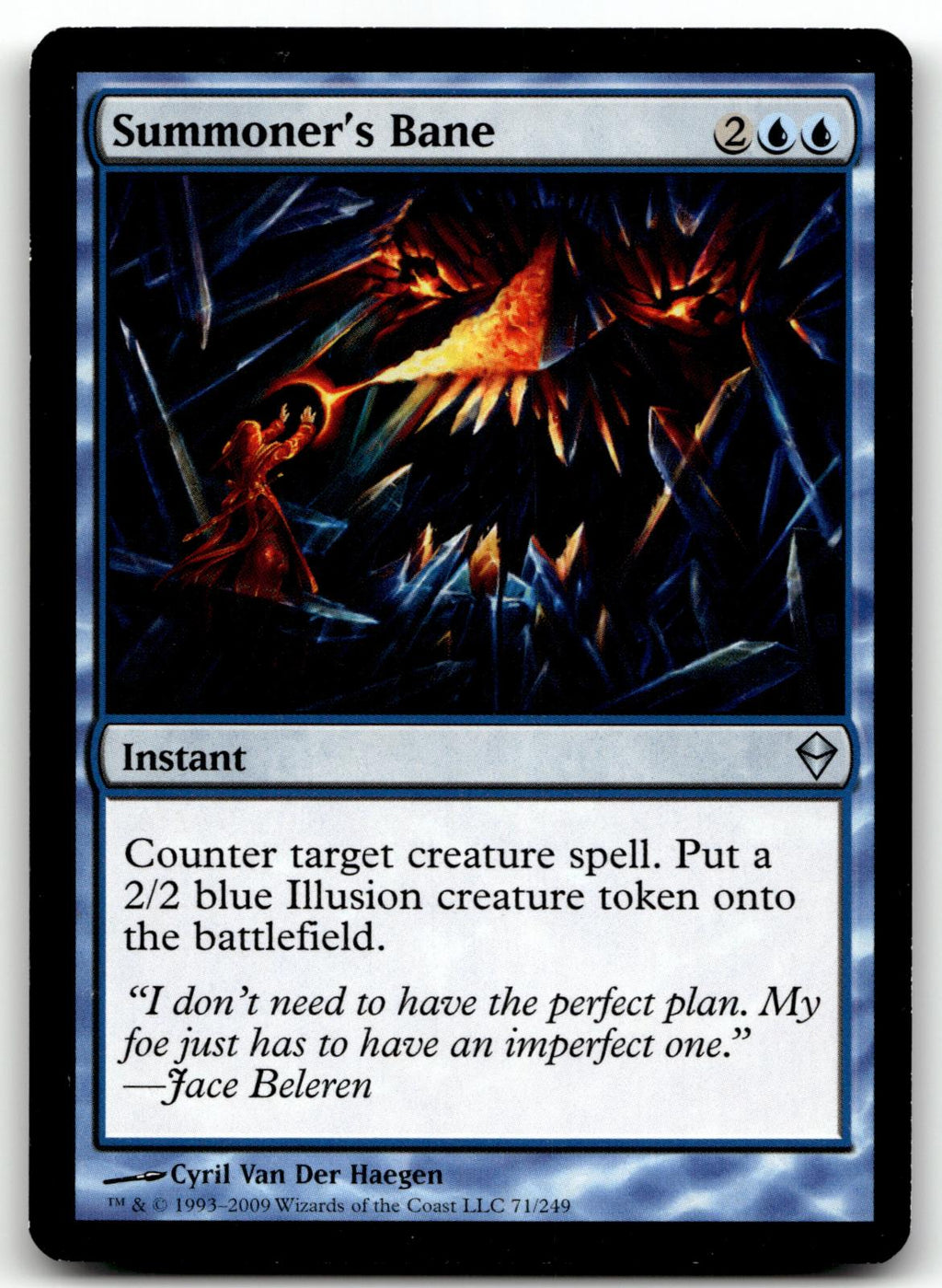 Summoner's Bane 71 Uncommon Zendikar Magic: The Gathering Near Mint