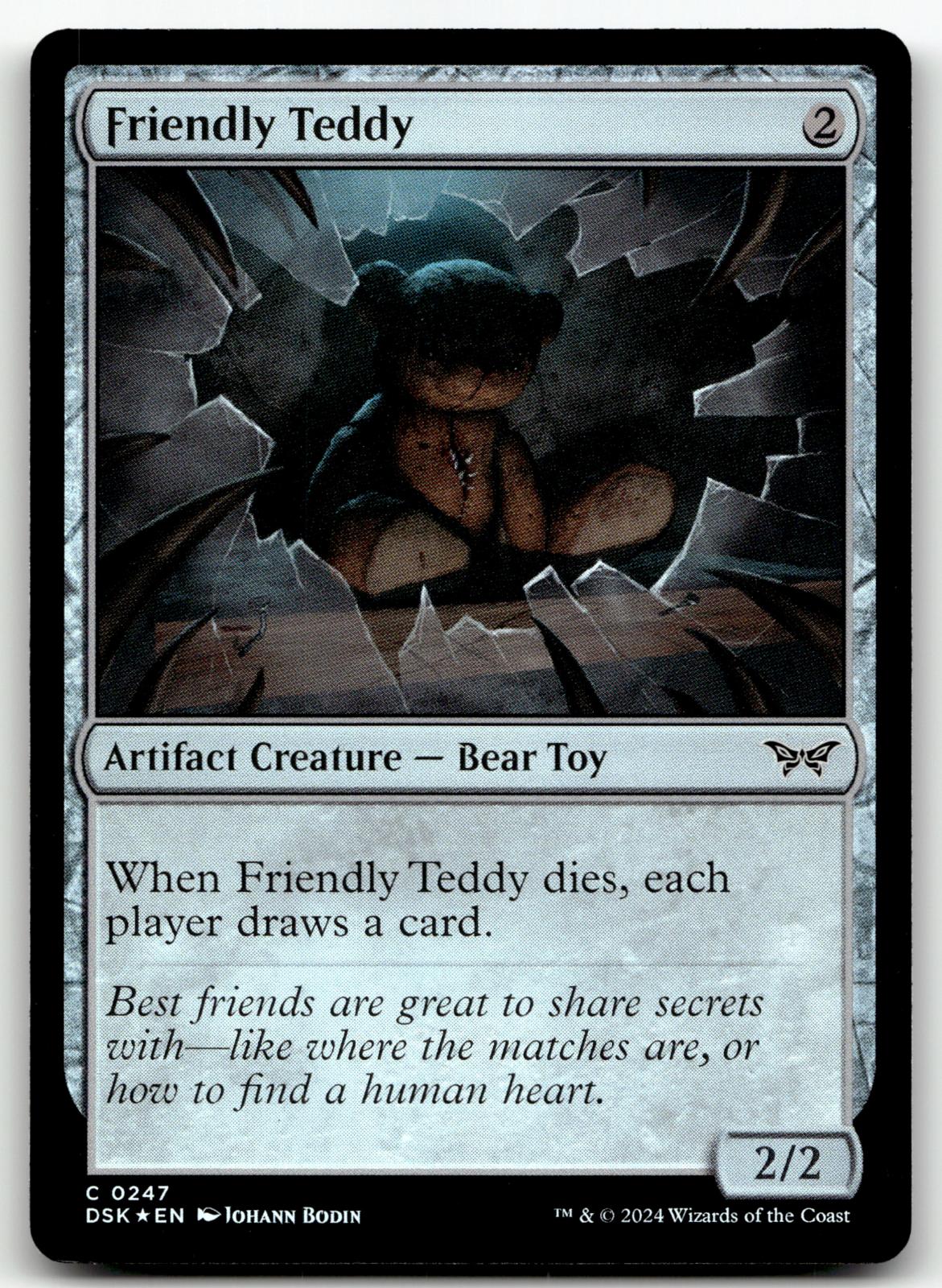 Friendly Teddy 247 Duskmourn: House of Horror Magic: The Gathering Foil NM