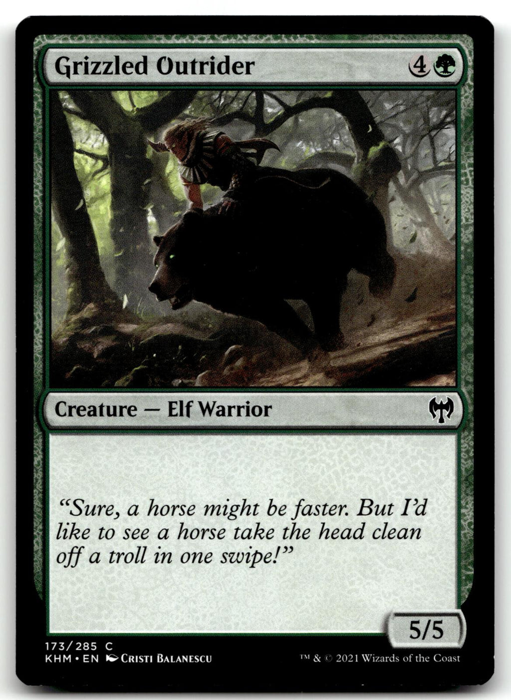 Grizzled Outrider 173 Common Kaldheim Magic: The Gathering Near Mint