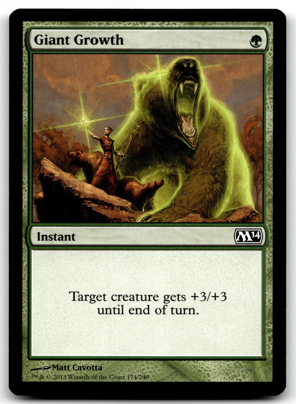 Giant Growth 174 Common Magic 2014 (M14) Magic: The Gathering Near Mint