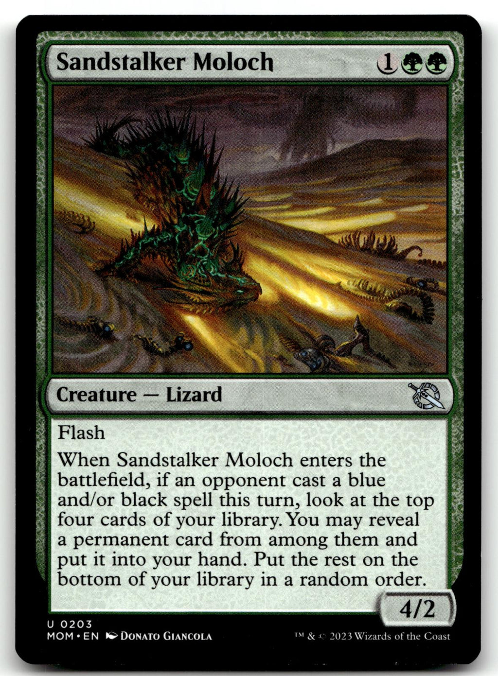 Sandstalker Moloch 203 Uncommon March of the Machine Magic: The Gathering NM