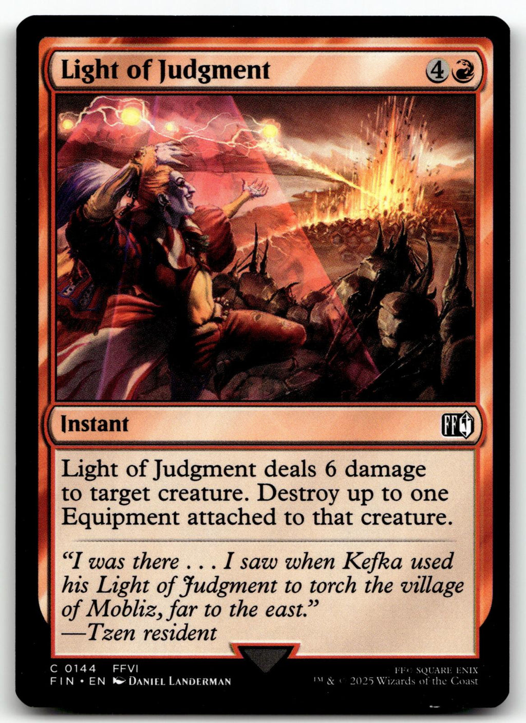 Light of Judgment 144 Common FINAL FANTASY Magic: The Gathering Near Mint