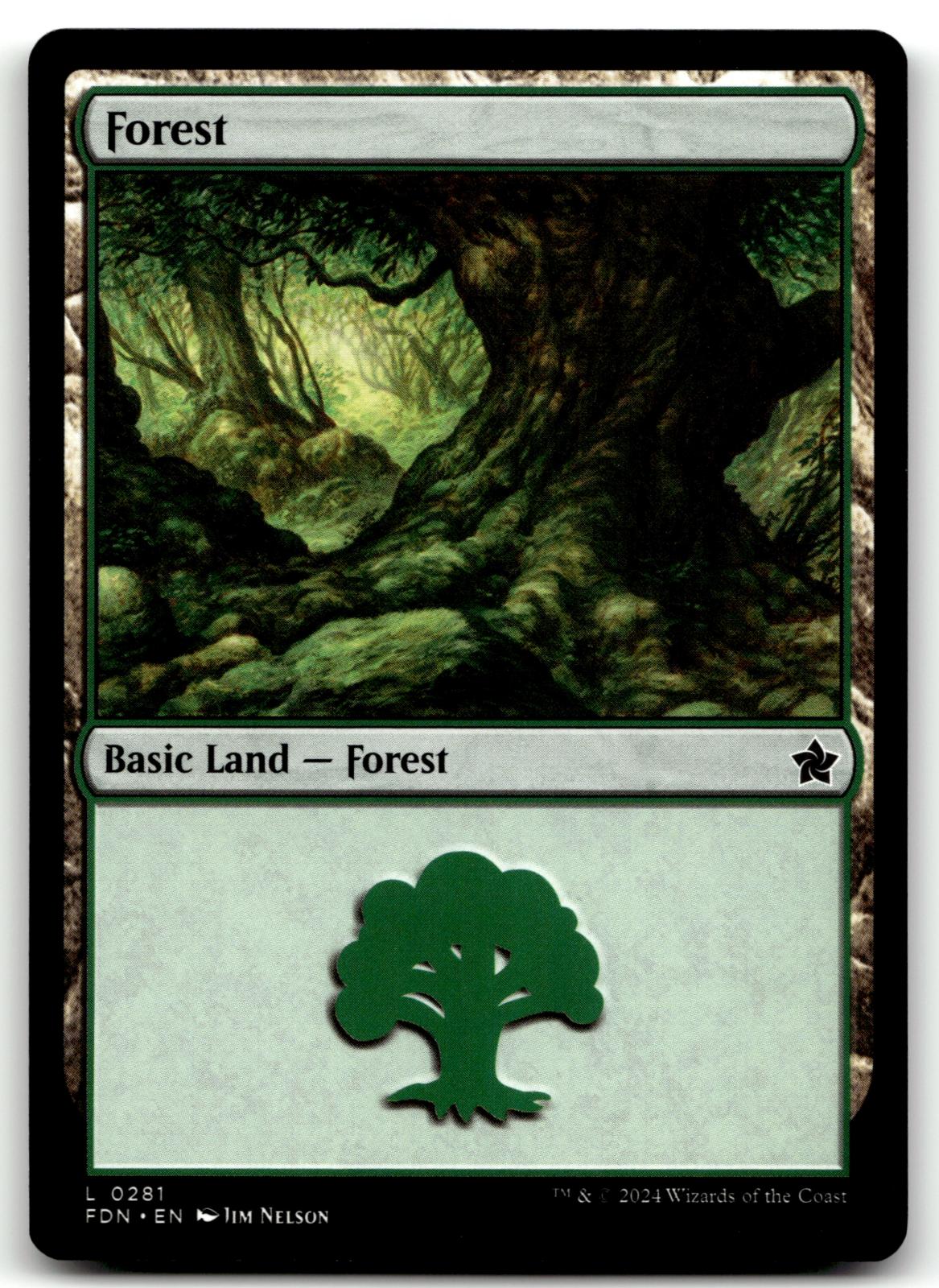 Forest (0281) 281 Land Foundations Magic: The Gathering Near Mint