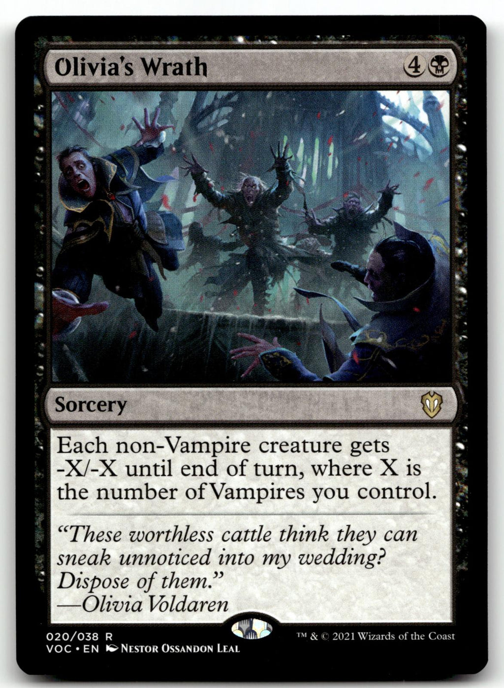 Olivia's Wrath 20 Rare Commander: Innistrad: Crimson Vow Magic: The Gathering NM