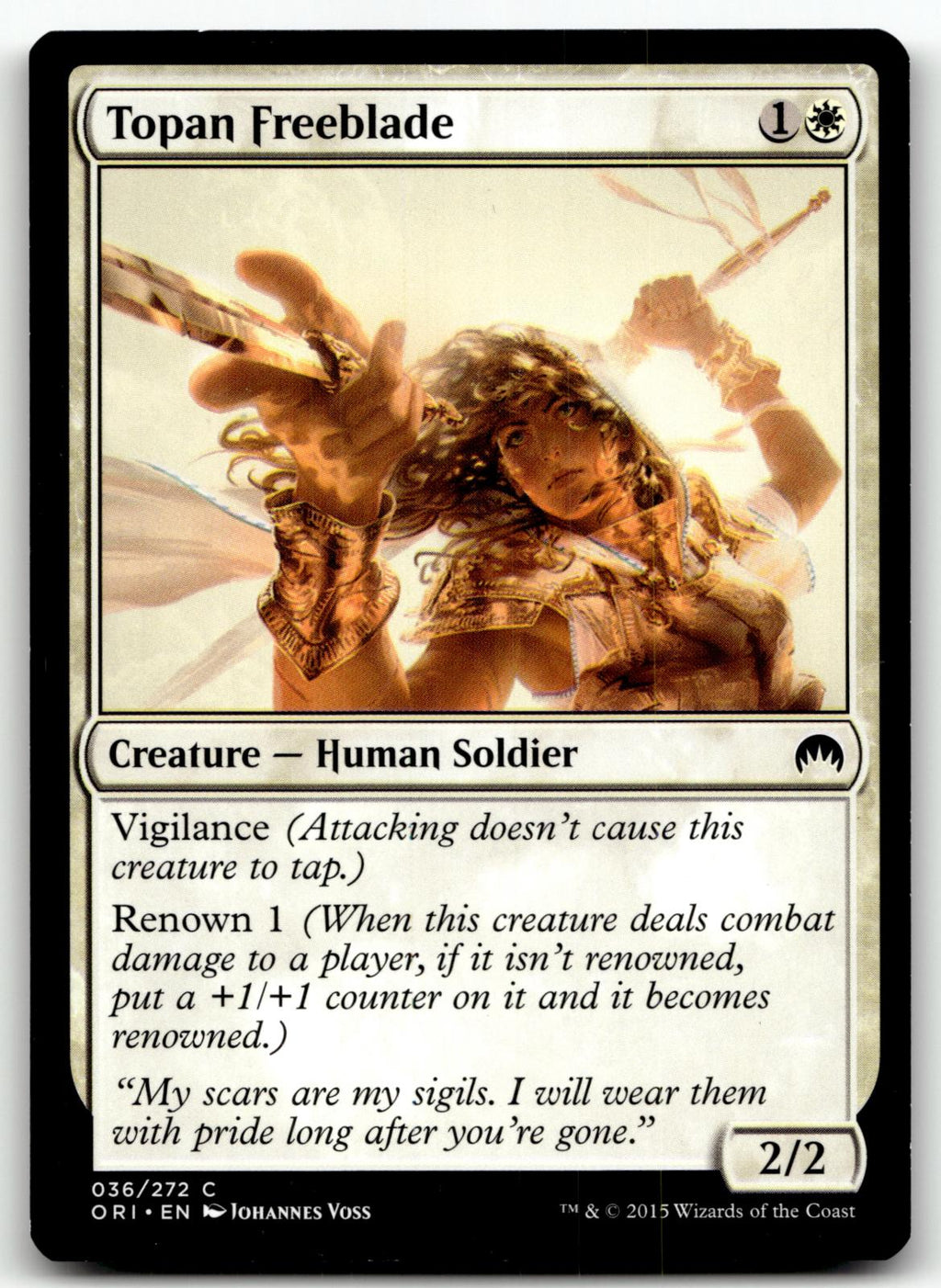 Topan Freeblade 36 Common Magic Origins Magic: The Gathering Near Mint