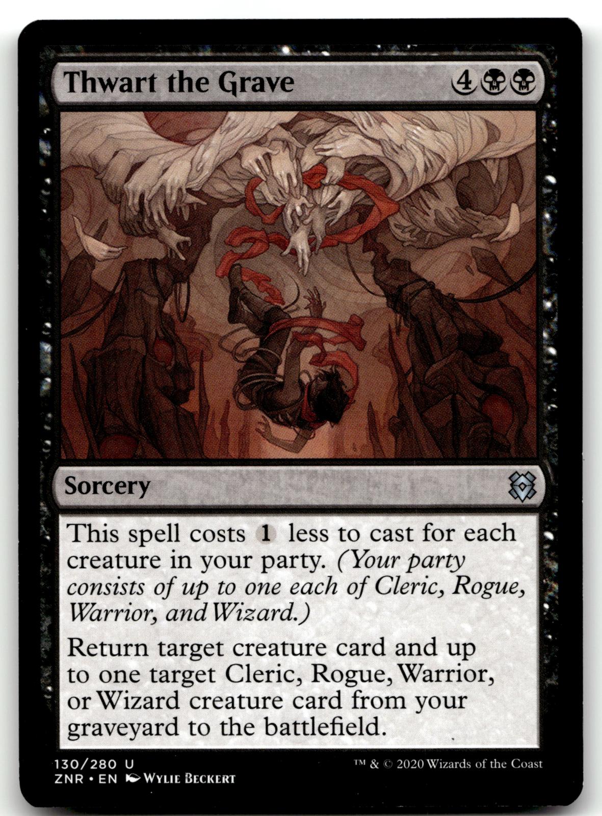 Thwart the Grave 130 Uncommon Zendikar Rising Magic: The Gathering Near Mint