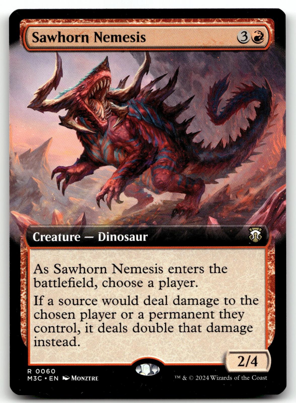 Sawhorn Nemesis (Extended Art) (Ripple Foil) 60 Commander: Modern Horizons 3 