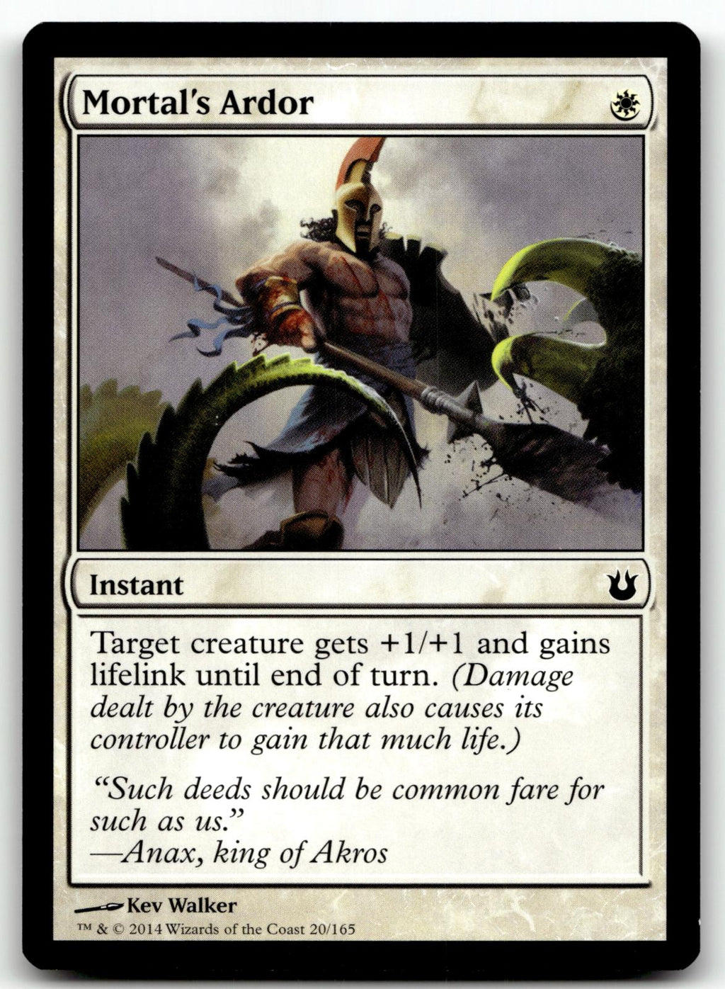 Mortal's Ardor 20 Common Born of the Gods Magic: The Gathering Near Mint