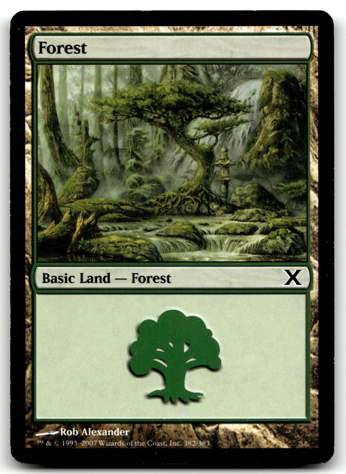 Forest (382) 382 Land 10th Edition Magic: The Gathering Near Mint
